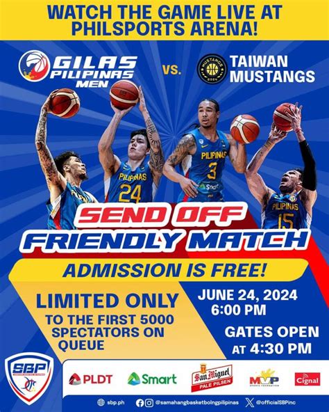 GILAS PILIPINAS vs TAIWAN MUSTANGS .